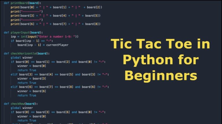 Building A Tic-Tac-Toe Game In Python | 2023