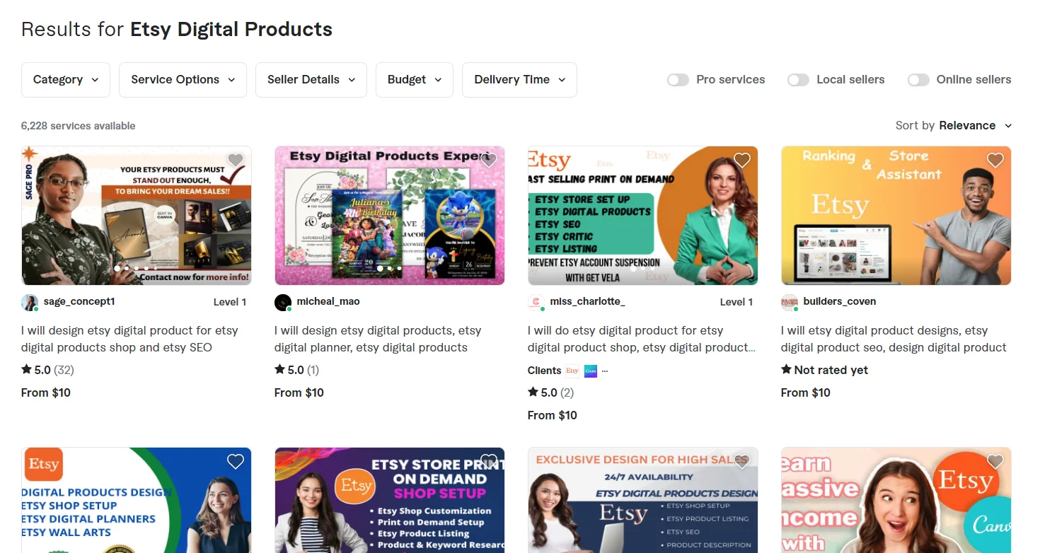 etsy digital products
