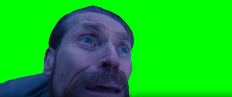 Willem Dafoe Looking Up Meme Green Screen Background