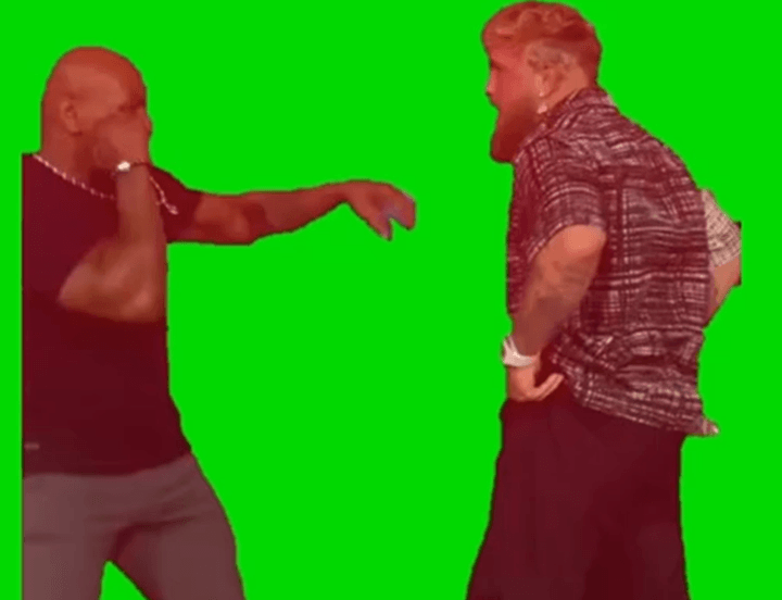 Mike Tyson Vs Jake Paul Meme green screen – Green Screen Meme